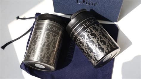 christian dior thermos|CHRISTIAN DIOR Oblique Stainless Steel Grained .